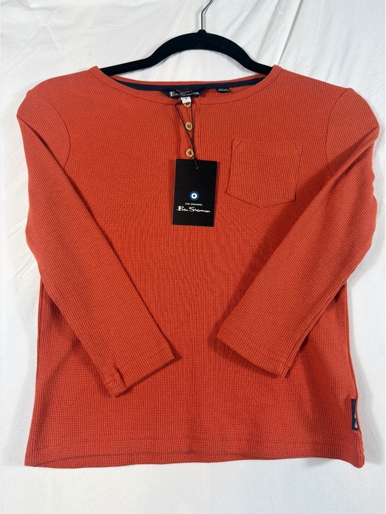 Ben Sherman Other - Ben Sherman kids Orange Waffle Knit Long Sleeve Shirt Size 6